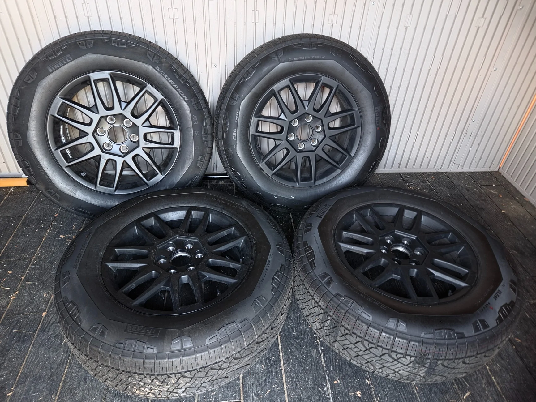 Tesla Cybertruck For sale Tesla Cybertruck OEM 20" Core Wheels + Pirelli Scorpion ATR (10.5/32") - $2,860 20260618_184641