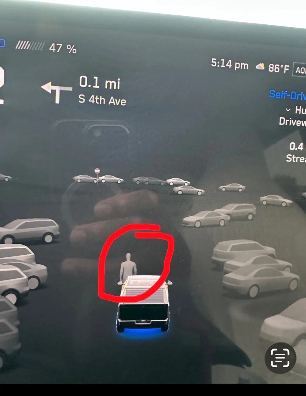 Tesla Cybertruck FSD 14.3.4: Ghost Pedestrians & Failure to Resume from Stop IMG_5268