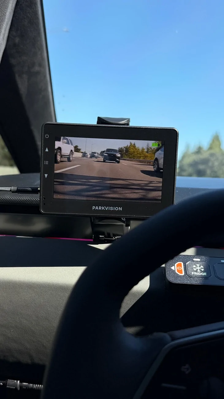 Tesla Cybertruck Rear view camera - up front IMG_8966
