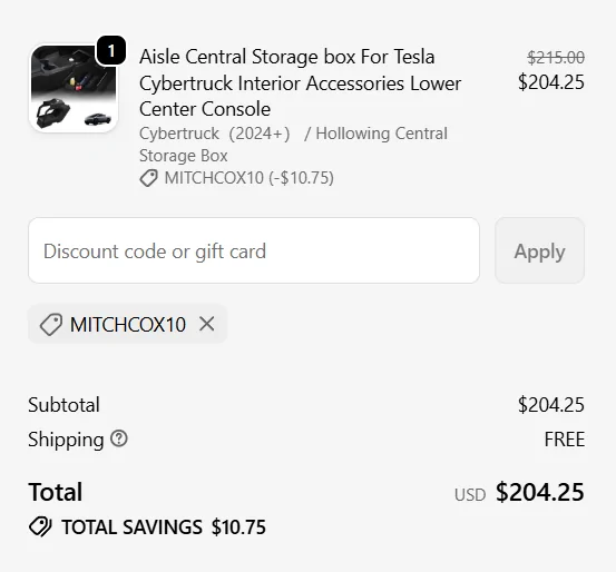 Tesla Cybertruck Tesla Cybertruck Center Console Storage Box Install and Review 1782272980076-jn