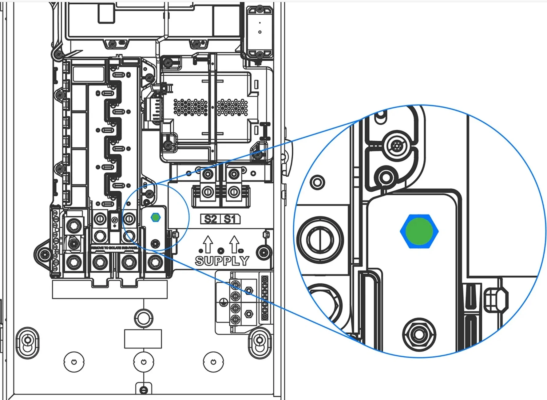 Tesla Cybertruck [WTB] Neutral to Ground Bonding Screw for Powershare Gateway bonding-screw-schematic