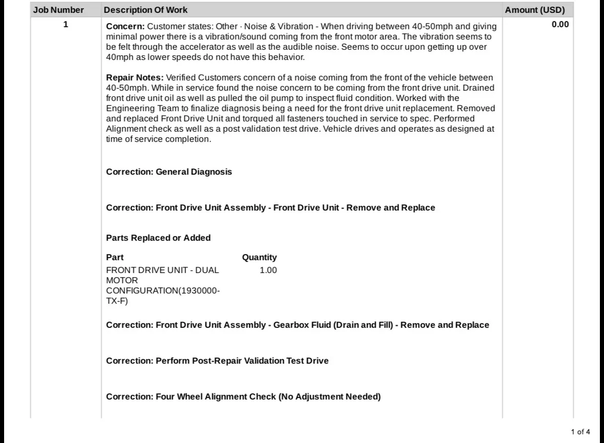 Tesla Cybertruck Unresolved front drive unit noise, guidance or suggestions? IMG_7751