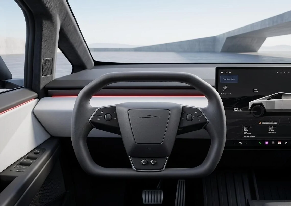 Tesla Cybertruck MyQ issue SOLVED - Integrated Garage Door Remote on Steering Wheel il_1140xN.7997625645_kw6