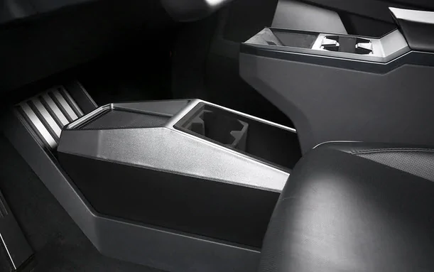 Tesla Cybertruck Cybertruck Lower Console Storage Box — Finally Using That Open Center Aisle Space CT Floor Organizer
