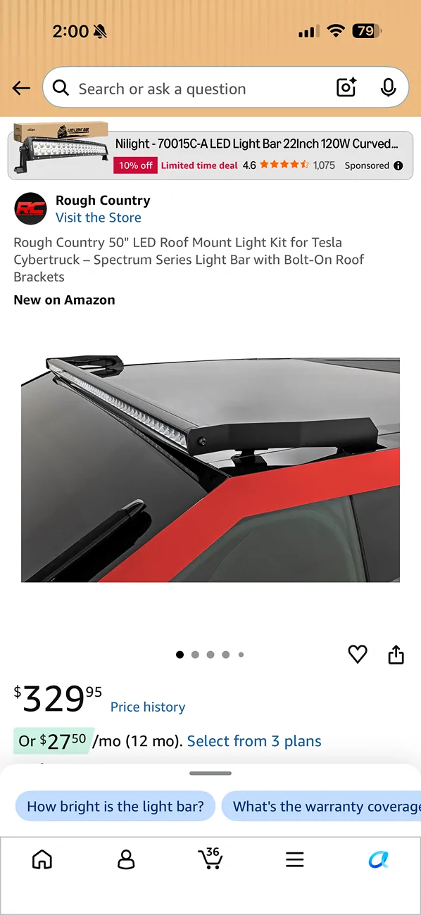 Tesla Cybertruck ****New Light Bar from Rough Country****Non-OEM / Amazon Prime IMG_2683
