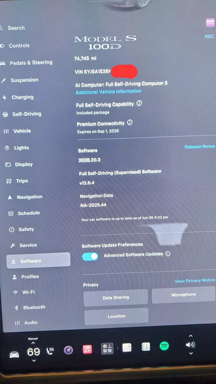 Tesla Cybertruck Does this Model S i'm looking at have paid for FSD? 20260630_184127