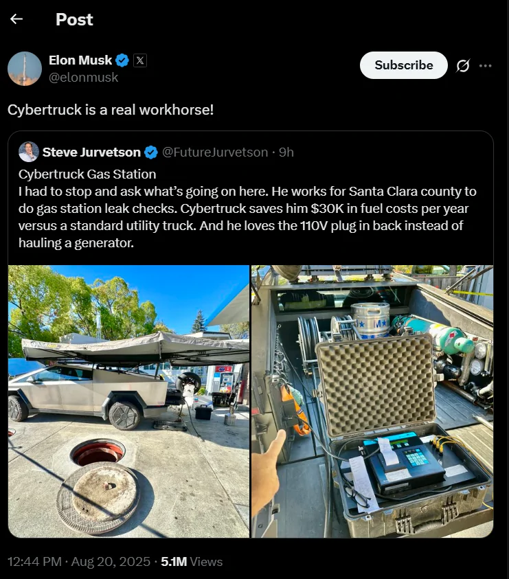 Tesla Cybertruck Why I don't feel Cybertruck is a work truck? It is more like a utility truck Screenshot (61)