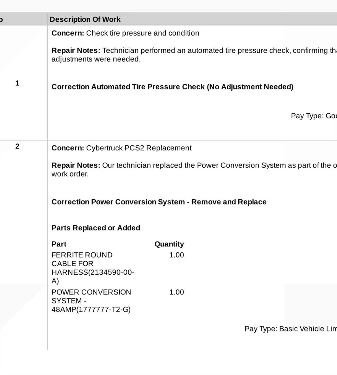 Tesla Cybertruck NEW PCS (Power Conversion System) Failure & Replacement News IMG_5237