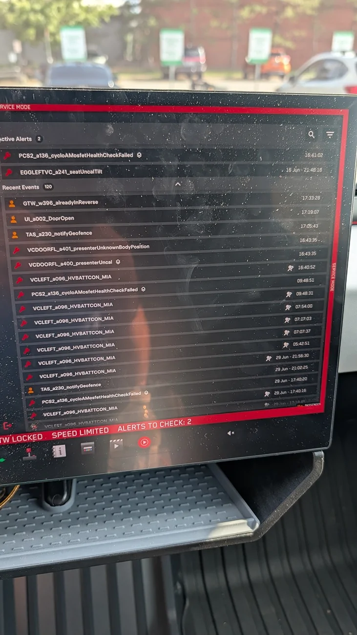 Tesla Cybertruck HVBATT Errors PXL_20260630_213633493.MP