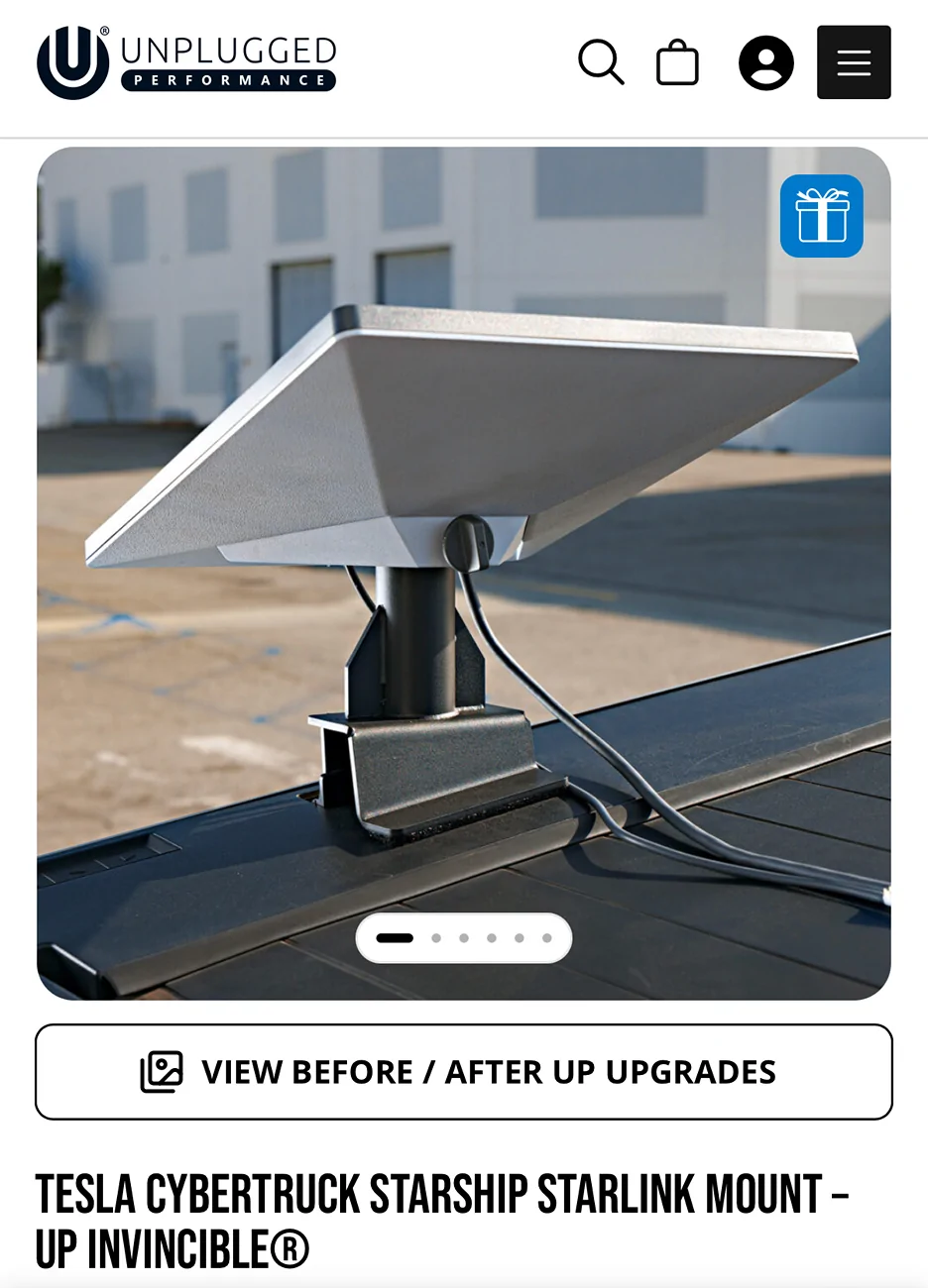 Tesla Cybertruck Wanted! Unplugged Performance Starlink mount 1783624859962-fh