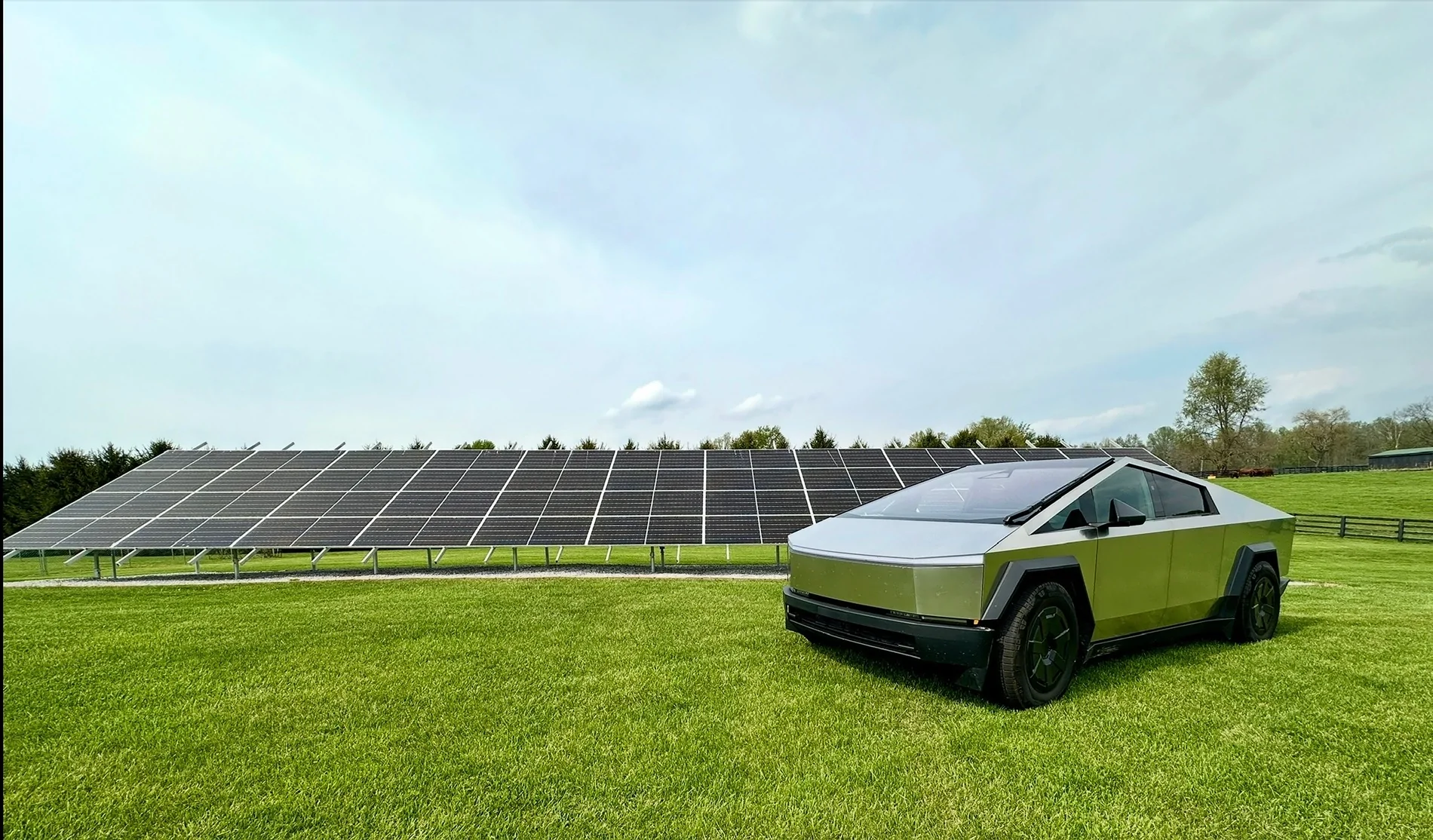 Tesla Cybertruck Keeping Solar Panels online with Powershare during power outage IMG_2581