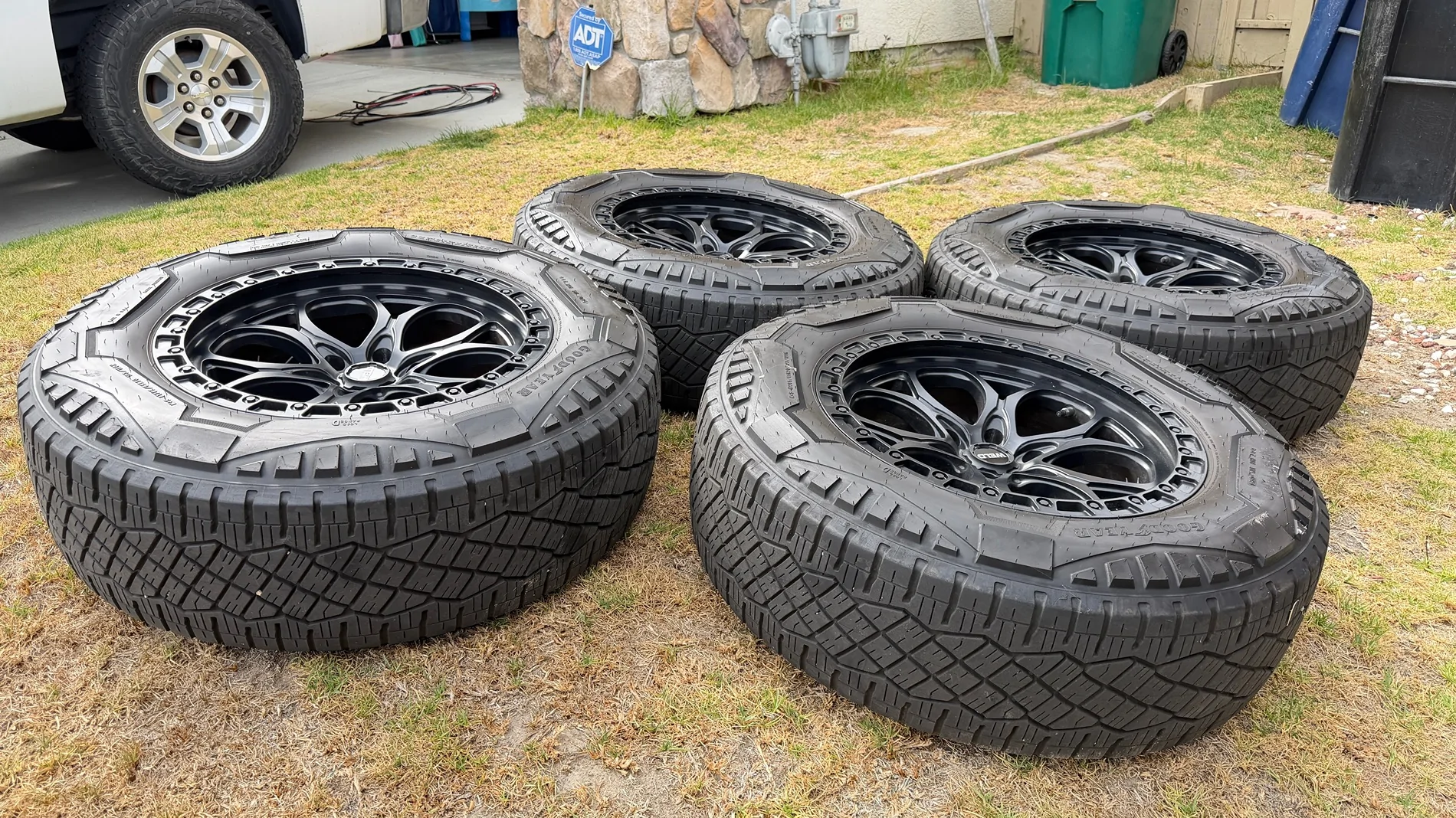 Tesla Cybertruck For Sale 20” Weld Forged wheels and 35” tires for sale IMG_7010