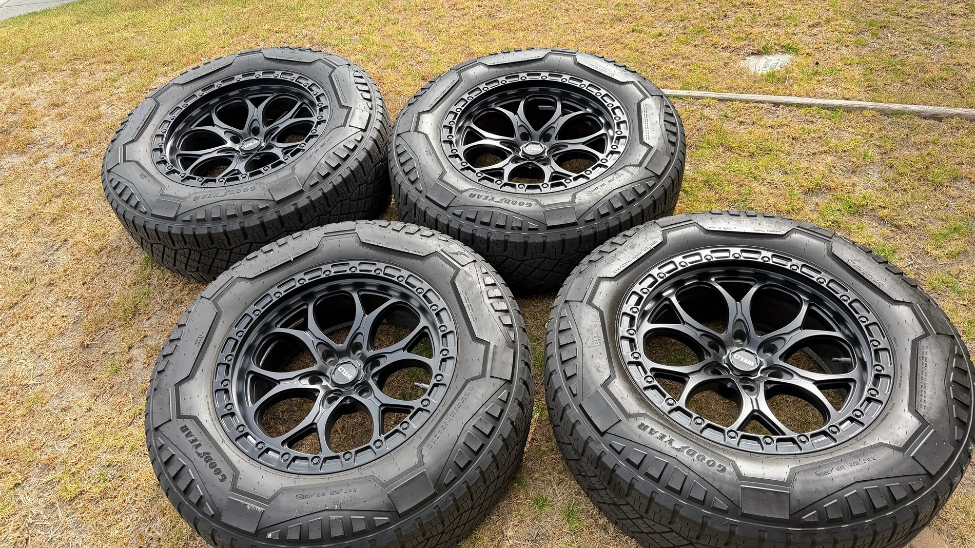 Tesla Cybertruck For Sale 20” Weld Forged wheels and 35” tires for sale IMG_7009