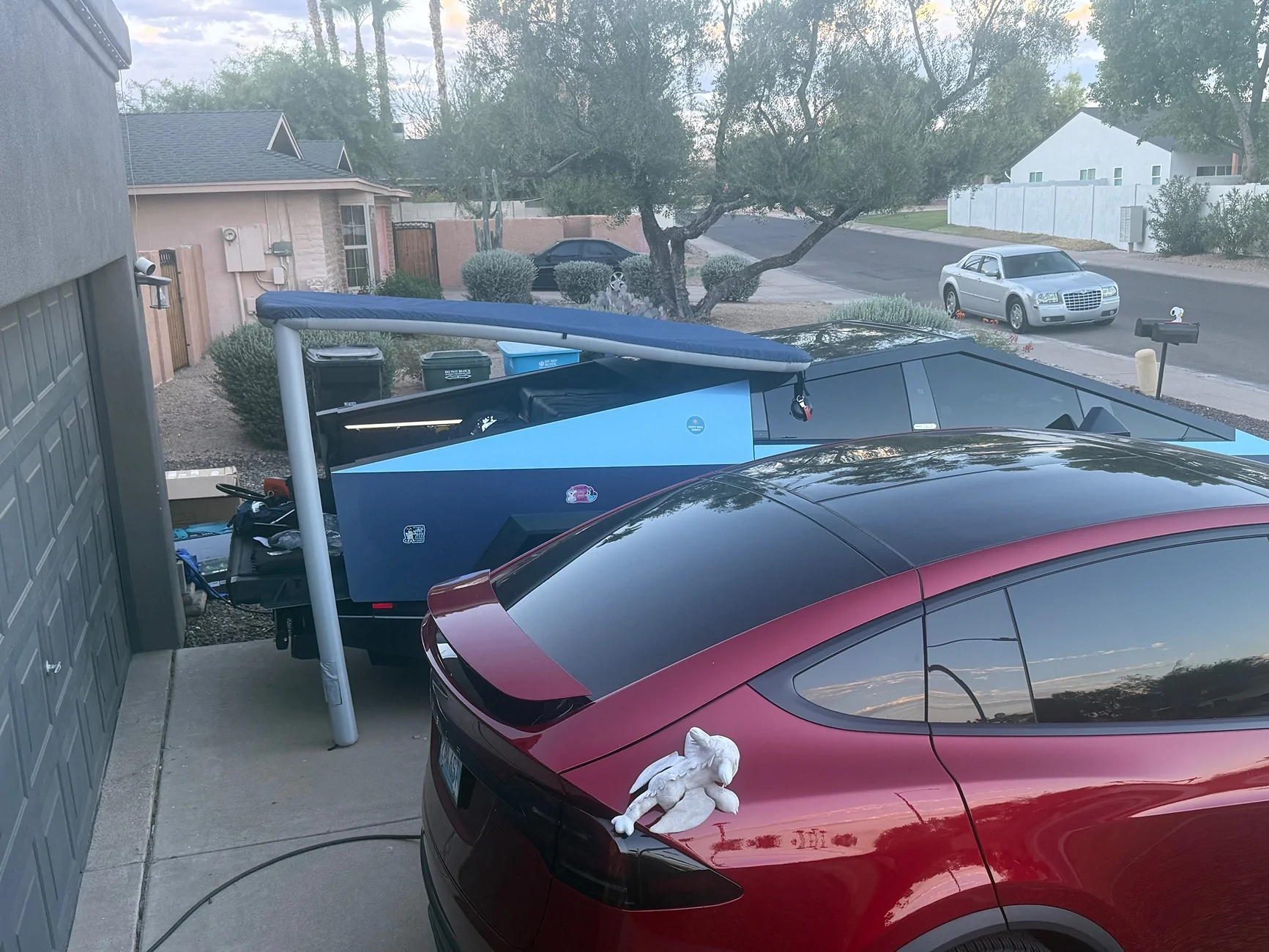 Tesla Cybertruck Camping set up so far! Mattress on the way. IMG_4744