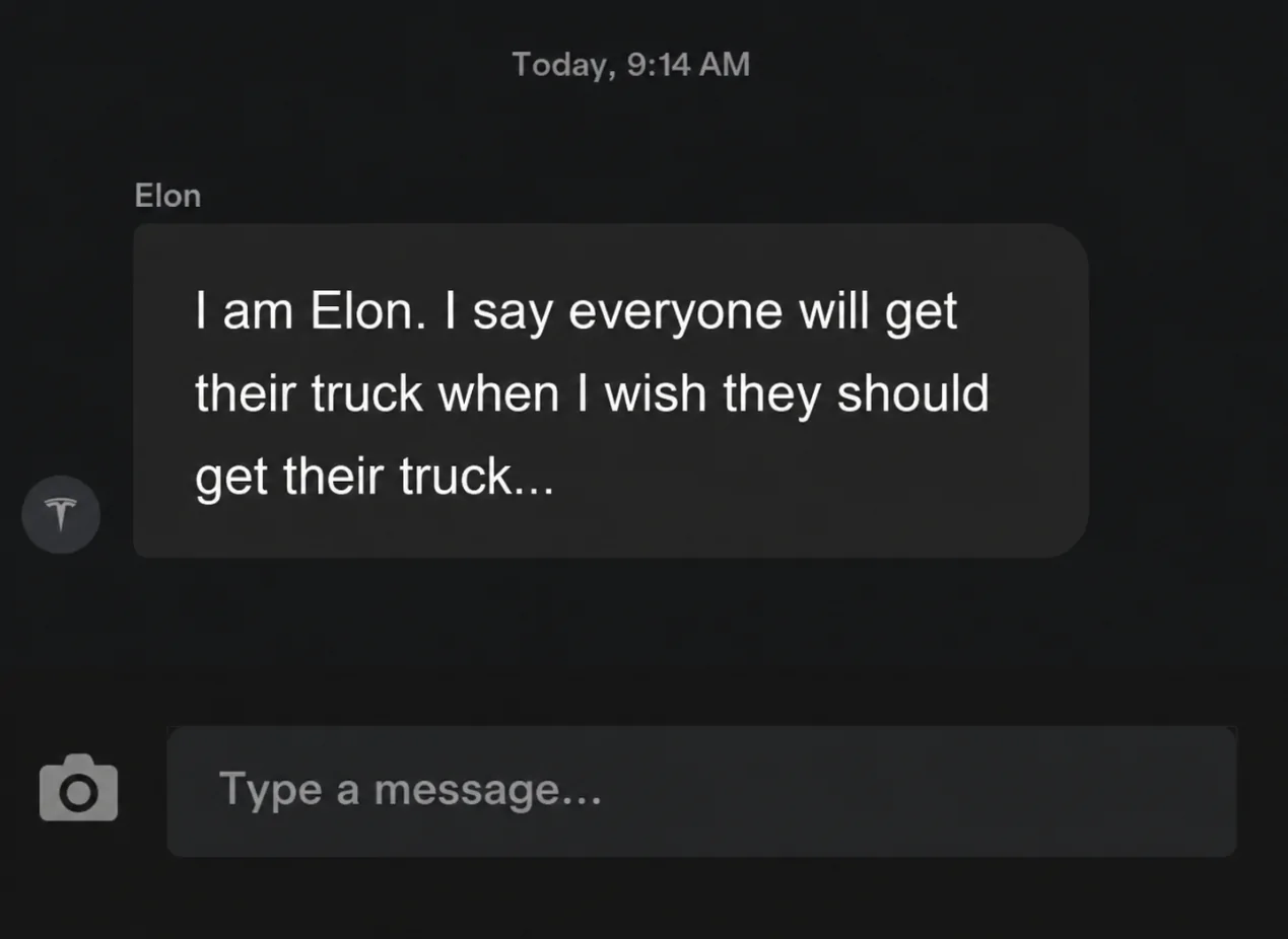 Tesla Cybertruck $59k Base Dual-Motor AWD Cybertruck Begin Delivery! 1784311941405-5g