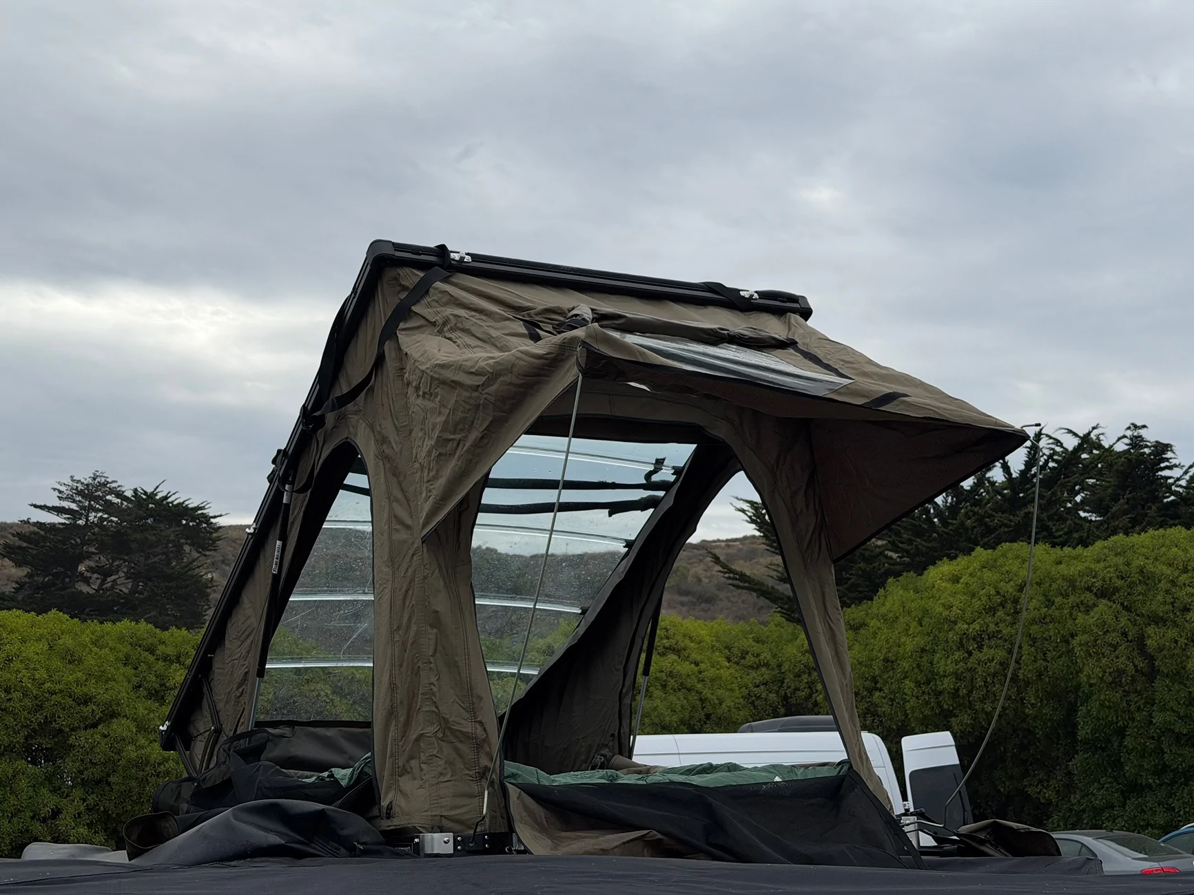 Tesla Cybertruck Inspired Overland Stargazer Duo Carbon Fiber RTT, Clear Stargazing Roof Lightweight and Strong at 2.3K IMG_3385