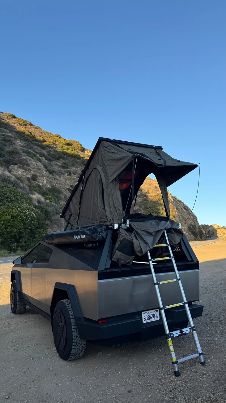 Tesla Cybertruck Inspired Overland Stargazer Duo Carbon Fiber RTT, Clear Stargazing Roof Lightweight and Strong at 2.3K IMG_3224