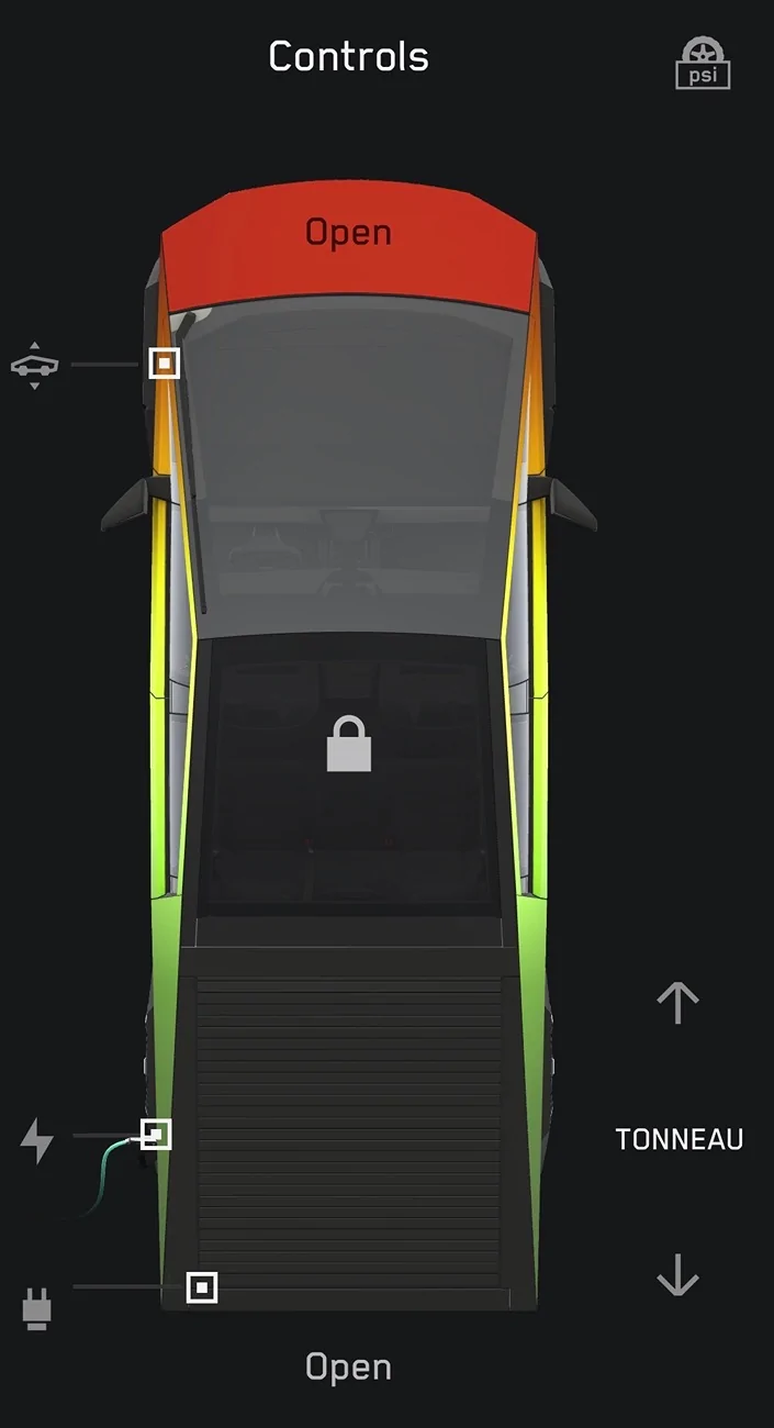 Tesla Cybertruck Tonneau cover/app issue (showing open on app even when closed) IMG_3751