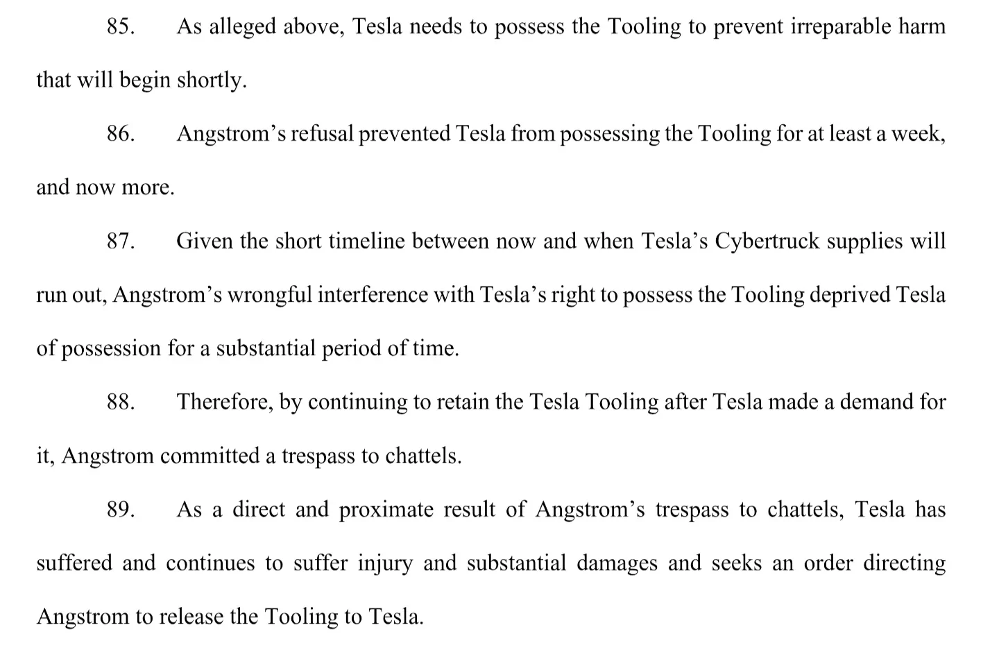 Tesla Cybertruck Tesla supplier demands $250k/day ransom for parts Screenshot_20260726_022542_DuckDuckGo