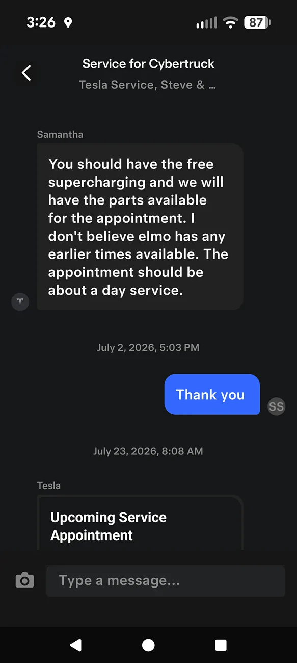 Tesla Cybertruck PCS parts - anyone get any dates yet? 1000007296