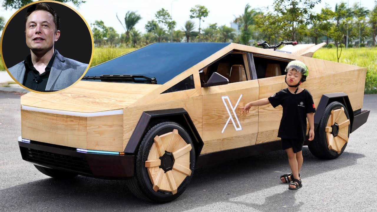 Tesla Cybertruck Why not build a Tesla truck  with the "cyber  cab"  plastic  skin, but with solid chassis, rectangular  shape and size of F150 maxresdefault