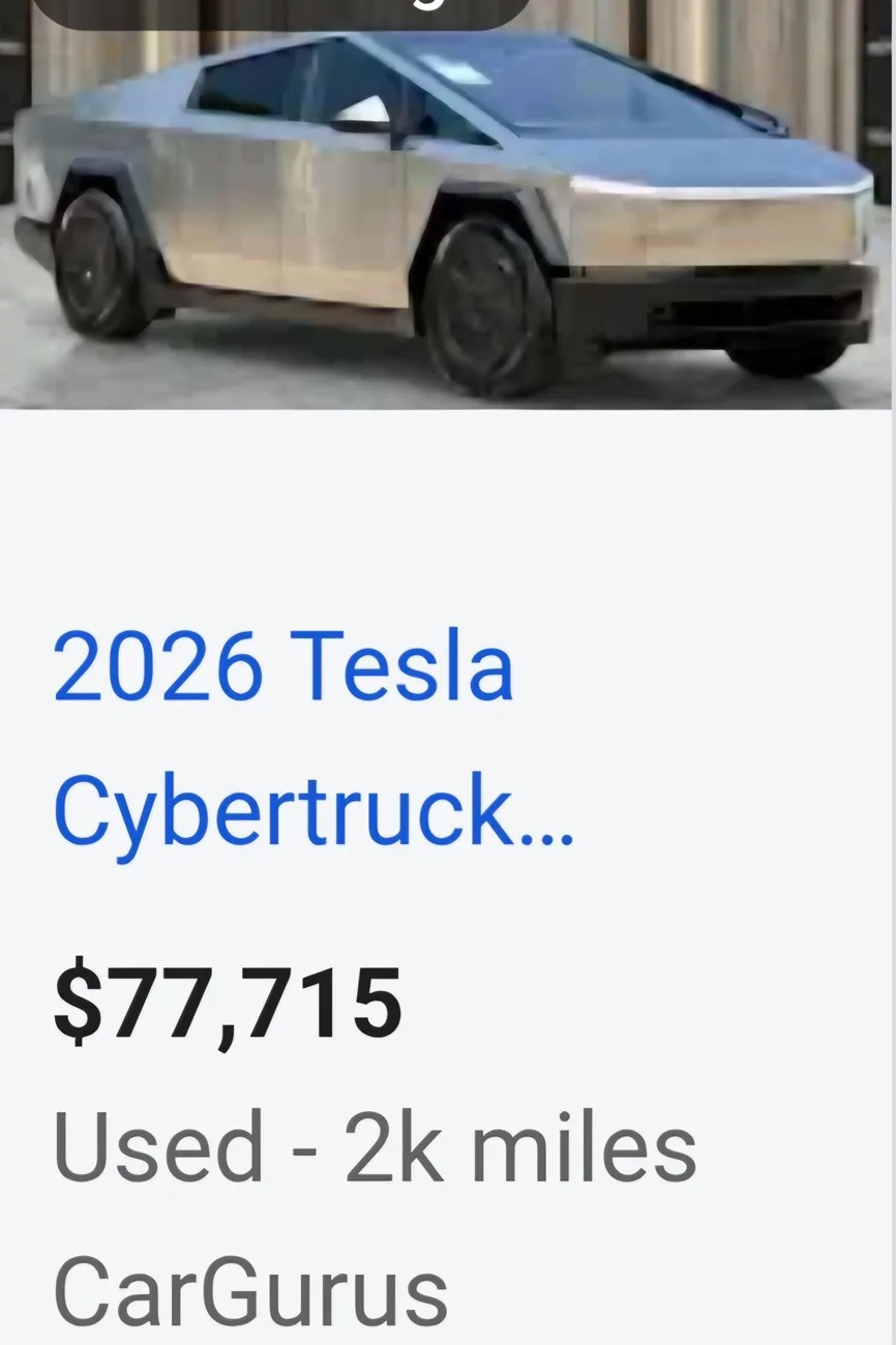 Tesla Cybertruck $59k Base Dual-Motor AWD Cybertruck Begin Delivery! Screenshot_20260727_174119_Samsung Browser