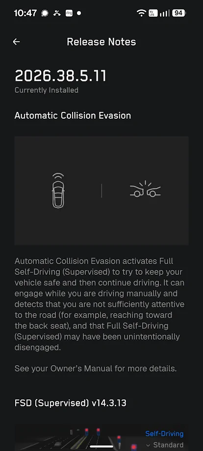 Software Update 2026.38.5.11 | Tesla Cybertruck Forum - Cybertruck ...