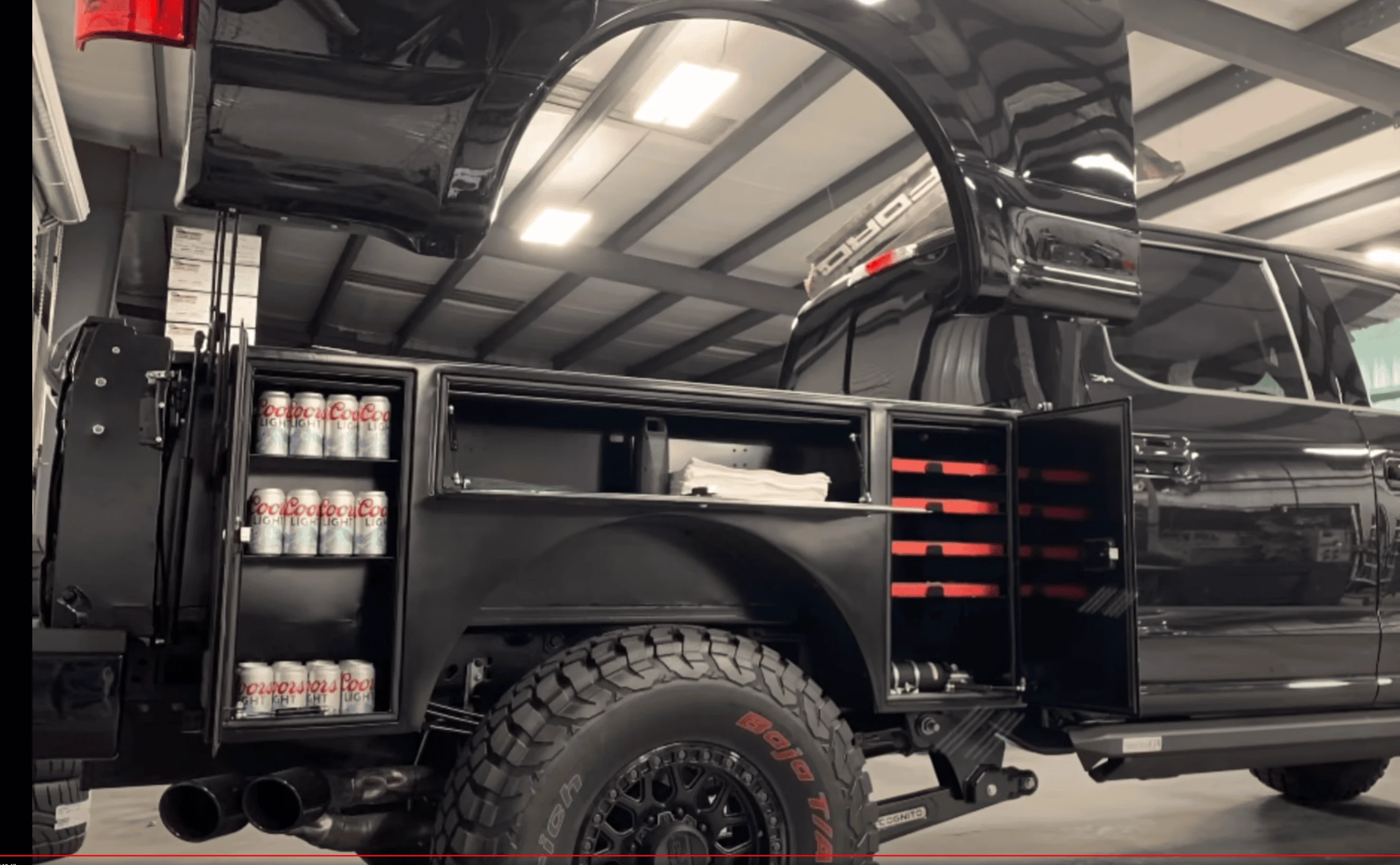 Tesla Cybertruck No Cybertruck Side Sails, for sure F350 Bed side boxes
