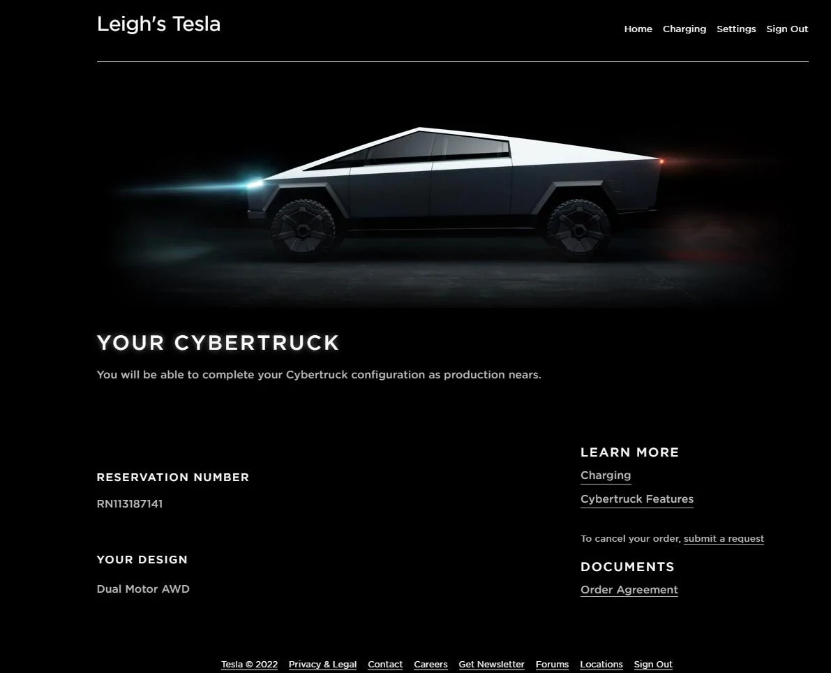Tesla Cybertruck Adding your reservation to the tesla app? Tesla Account 
