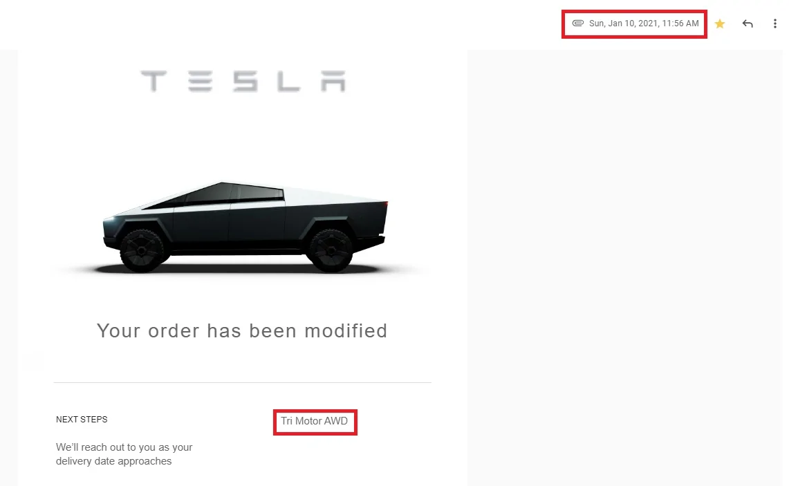 Tesla Cybertruck Cybertruck reservation order number -- how to tell your place in line CT Updat