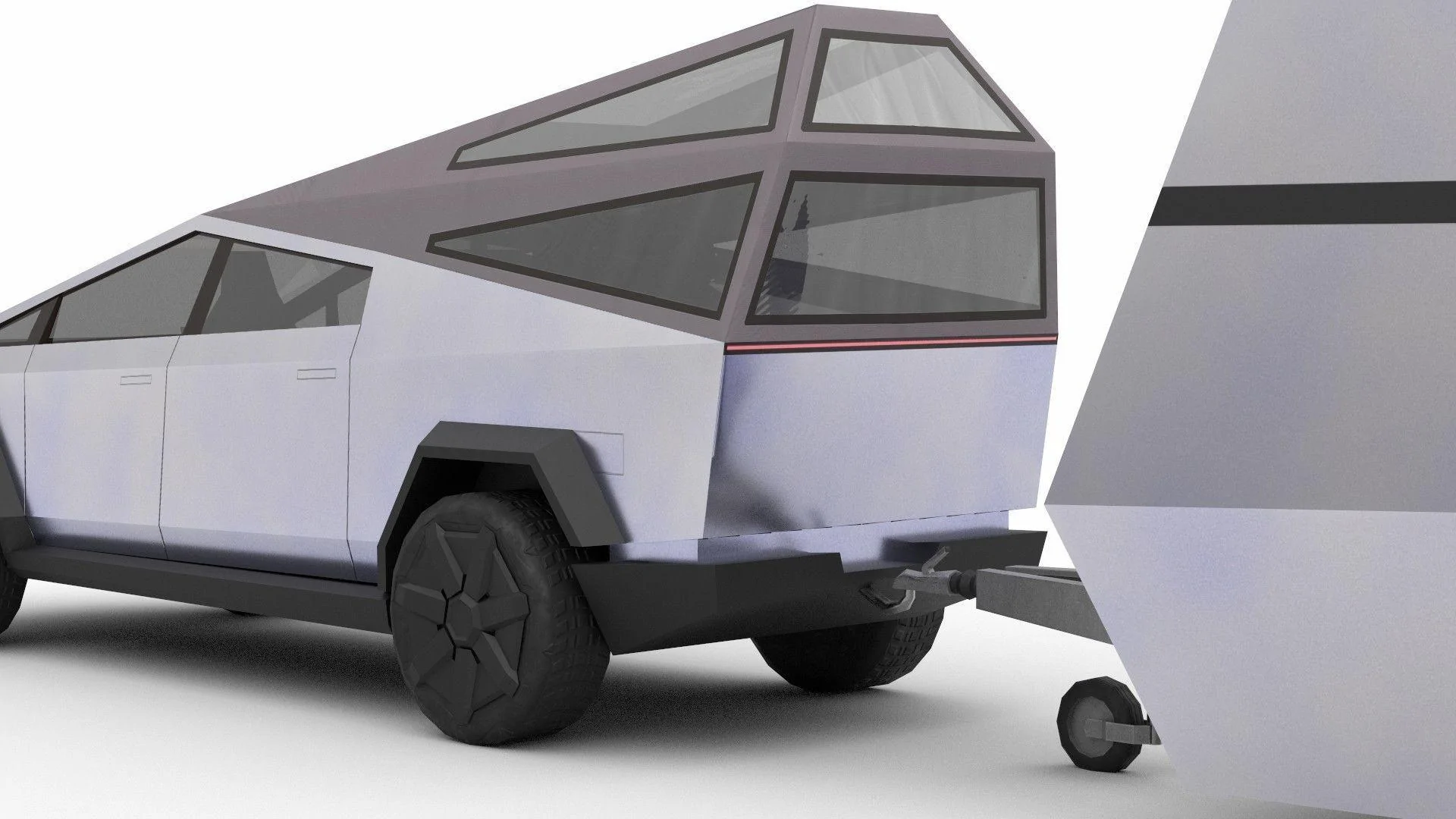 Tesla Cybertruck Cube topper vs aero topper vs topperless. (200 KWH battery) cybertruck-tesla-3d-model-low-poly-obj-fbx-ma-stl-unitypackage-uasset-3