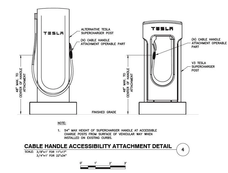 Tesla Cybertruck V4 Tesla Supercharger - Technical Drawings Tesla V4 Supercharger