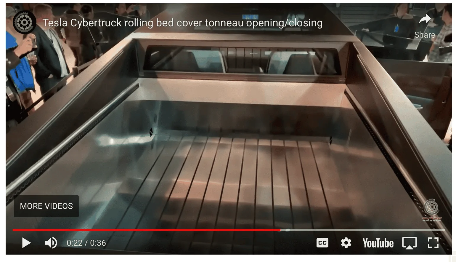 Tesla Cybertruck Vault cover always open in photos Screen Shot 2022-07-20 at 10.39.05 AM