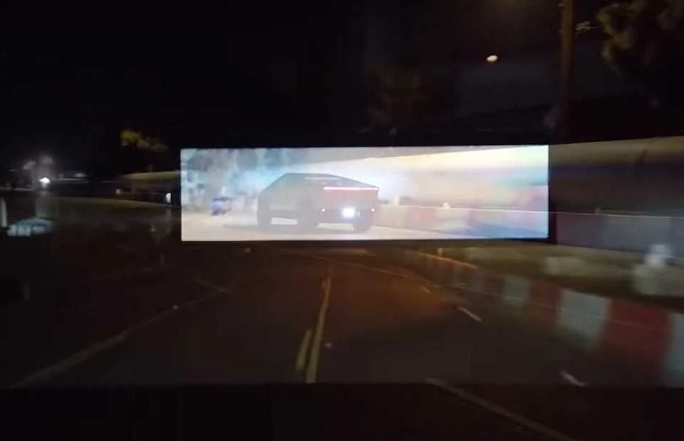 Tesla Cybertruck Vault cover always open in photos tesla-cybertruck-rearview-mirror-camera