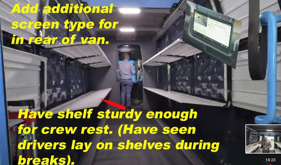 Tesla Cybertruck A Look Inside Rivian's Electric Delivery Vehicle van back area suggestions