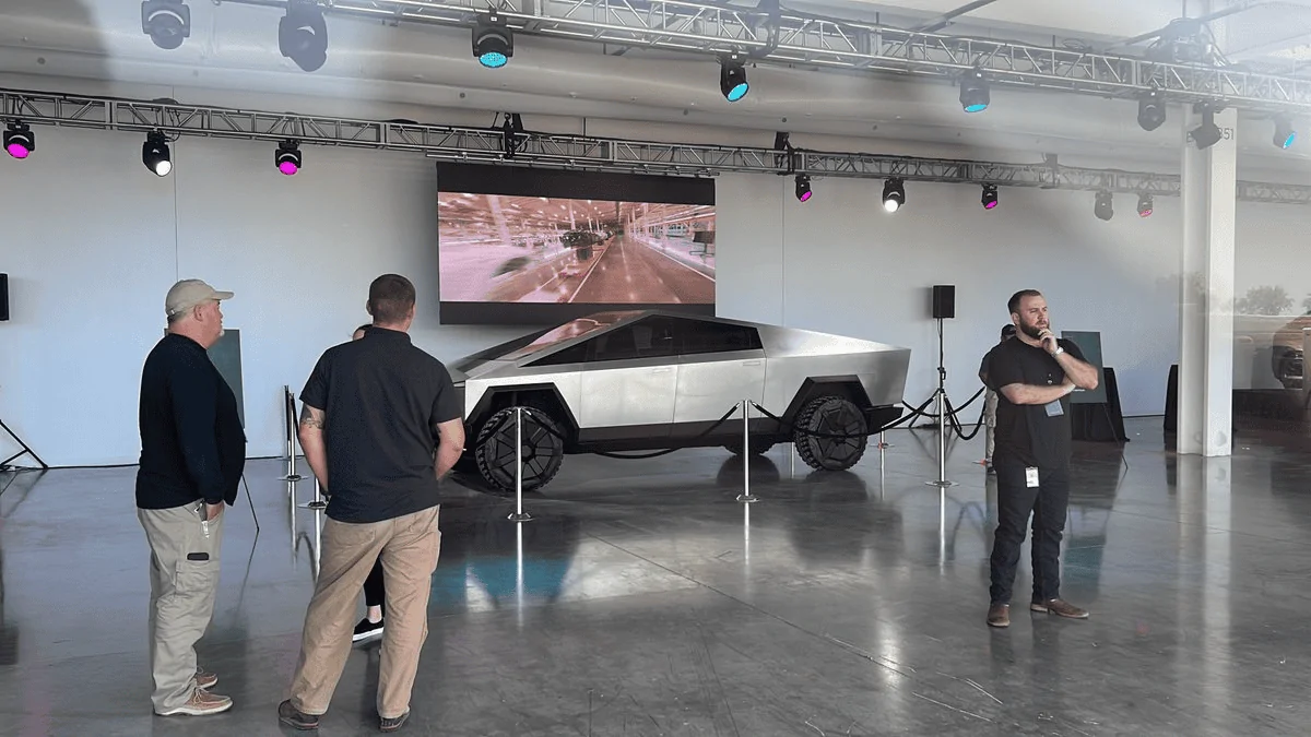 Tesla Cybertruck Cybertruck Appearance @ Annual Shareholder Meeting in Texas 1659641191613