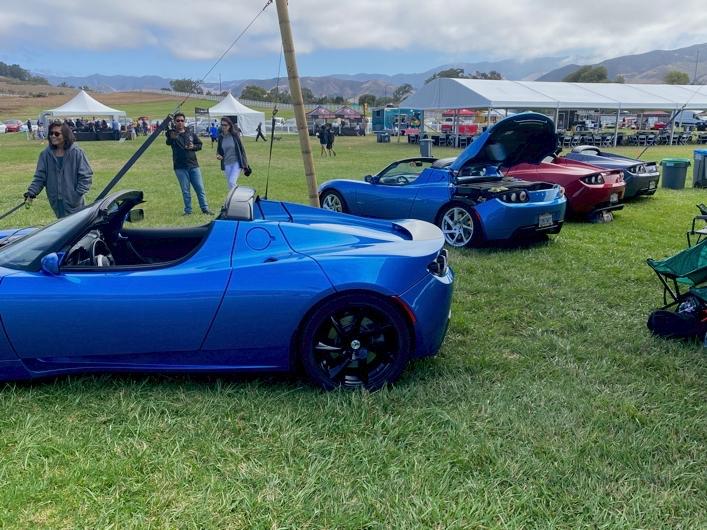 Tesla Cybertruck Tesla Owners Takeover San Luis Obispo, CA August 6, 2022 Roadster line up 2