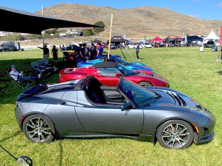 Tesla Cybertruck Tesla Owners Takeover San Luis Obispo, CA August 6, 2022 Roadster lineup 3