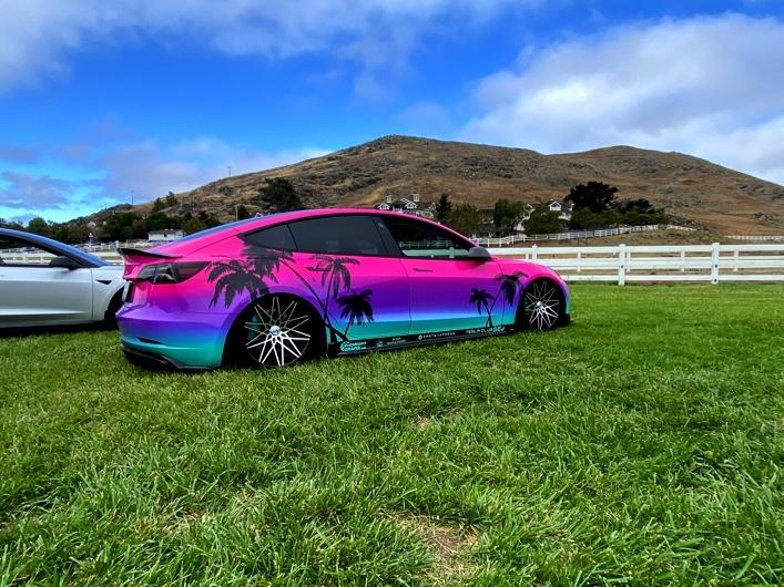 Tesla Cybertruck Tesla Owners Takeover San Luis Obispo, CA August 6, 2022 wrap beachie-0010