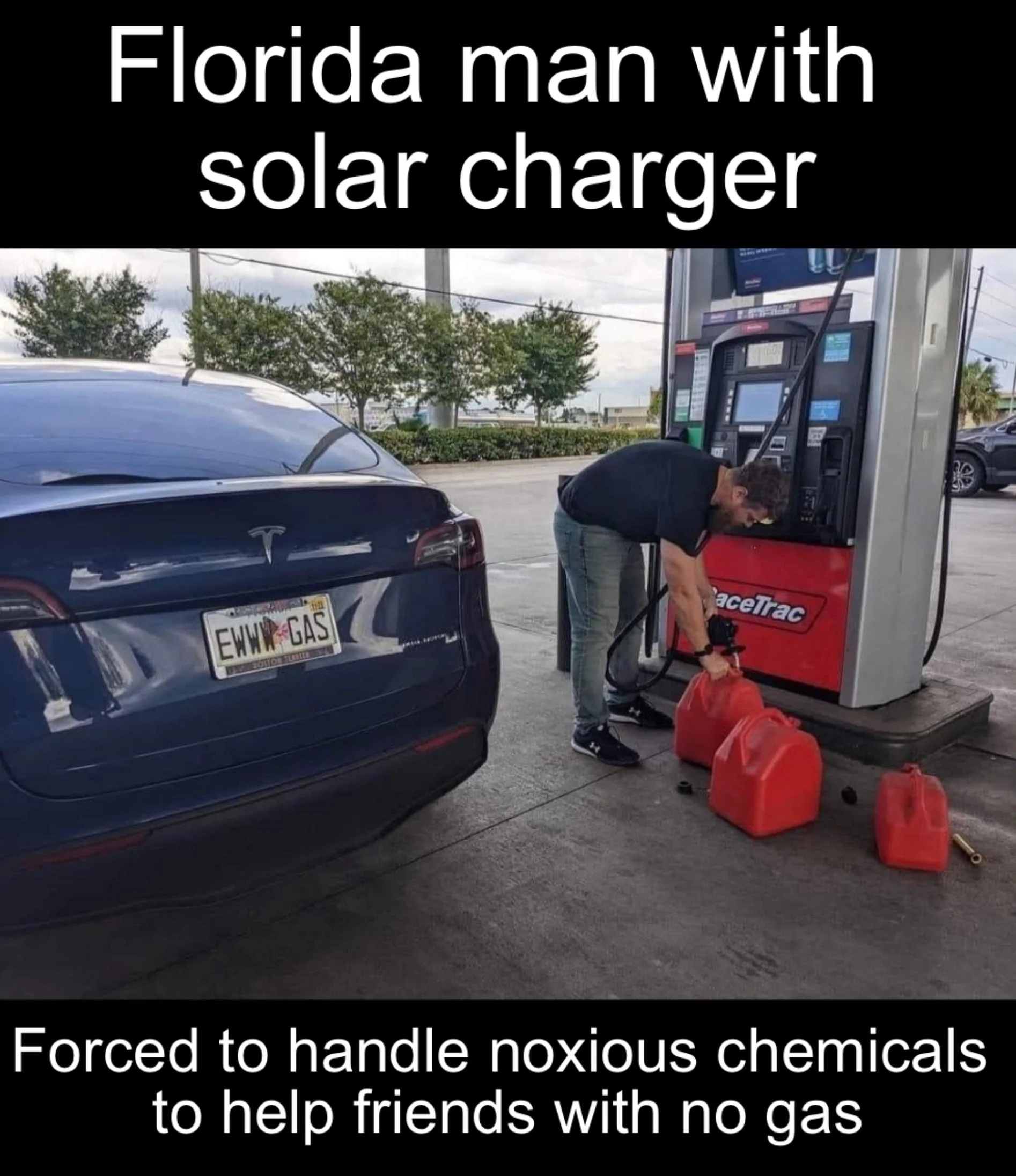 Tesla Cybertruck Anti-EV idiocy Tesla-gas2