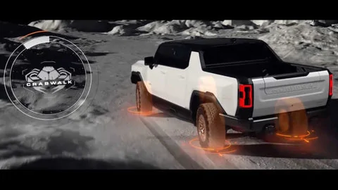Tesla Cybertruck GM Hummer vs Tesla Cybertruck - Complete Review. gmc-hummer-ev-crabwalk_480x480