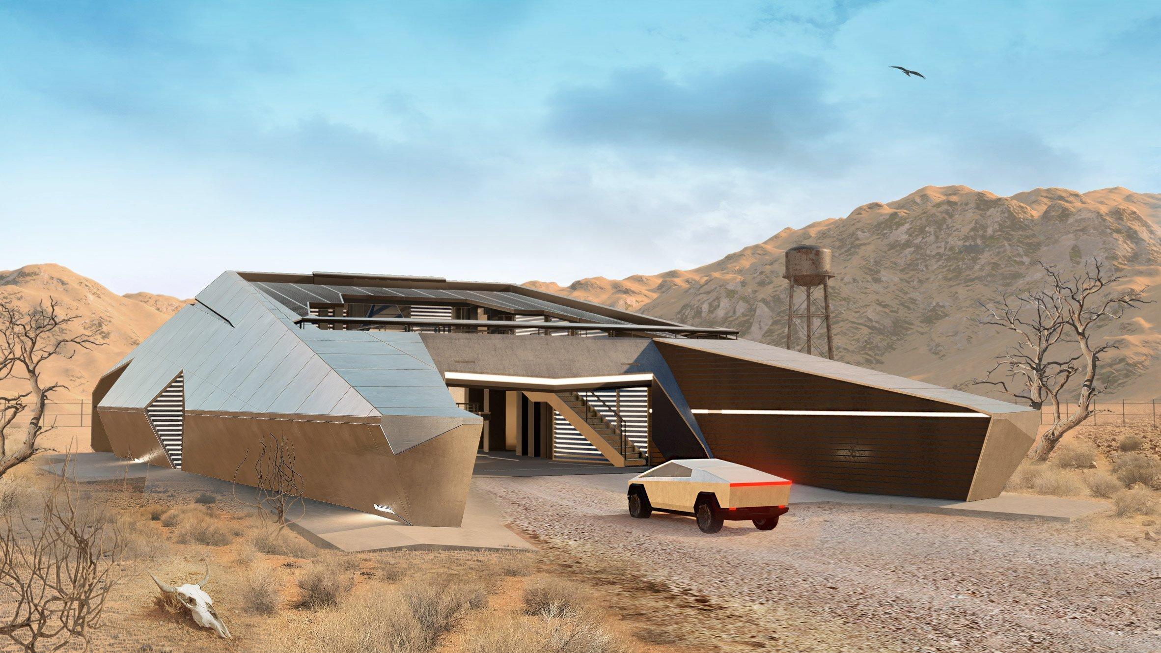 Tesla Cybertruck How expensive a machine is the 9k ton IDRA  Giga Press? -house-architecture-design-tesla_dezeen_2364_col_1