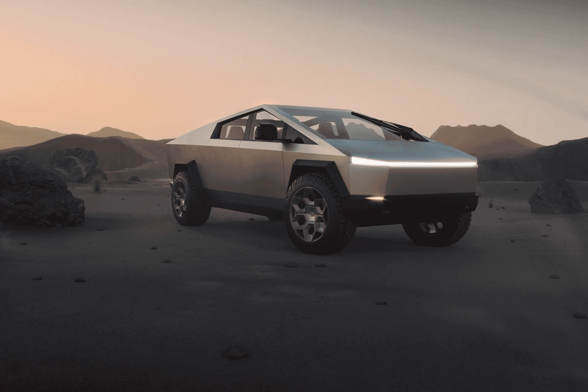 Tesla Cybertruck Unplugged Performance Aftermarket Wheels announcement reveals production Cybertruck design?!  [UP CYBRHEX Forged Wheels] 1666808413015