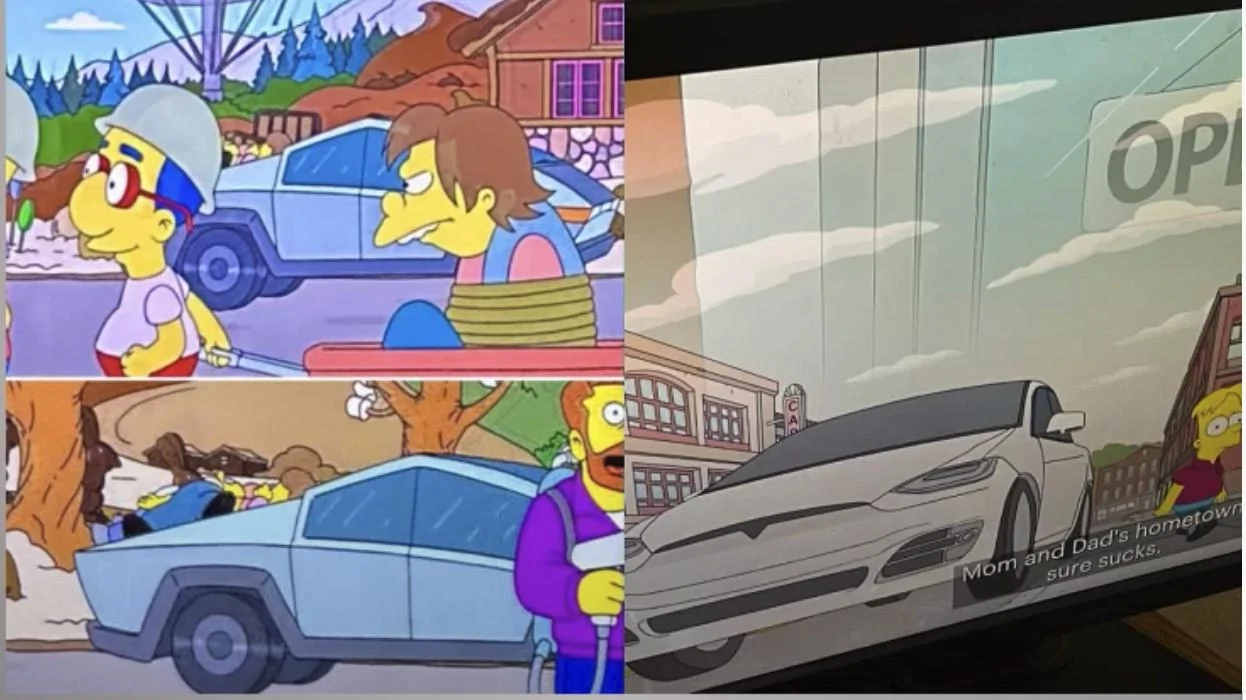 Tesla Cybertruck CyberTruck in The Simpson Halloween Episode Tesla Cybertruck Makes Cameo on the Simpsons - YouTube 2022-10-31 10-21-07