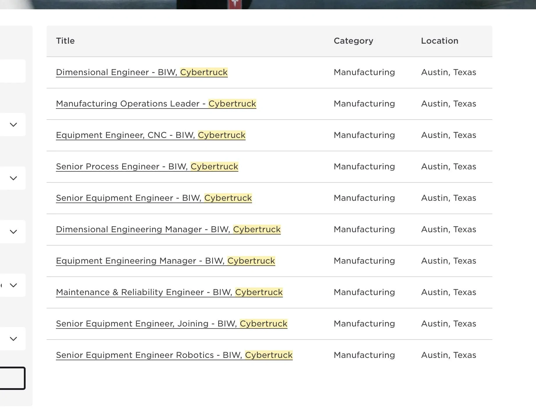 Tesla Cybertruck Cybertruck specific jobs posted on Tesla website! 👷🏻‍♂️(*EDIT* OPE, MORE CYBERTRUCK JOBS) 1668216356876