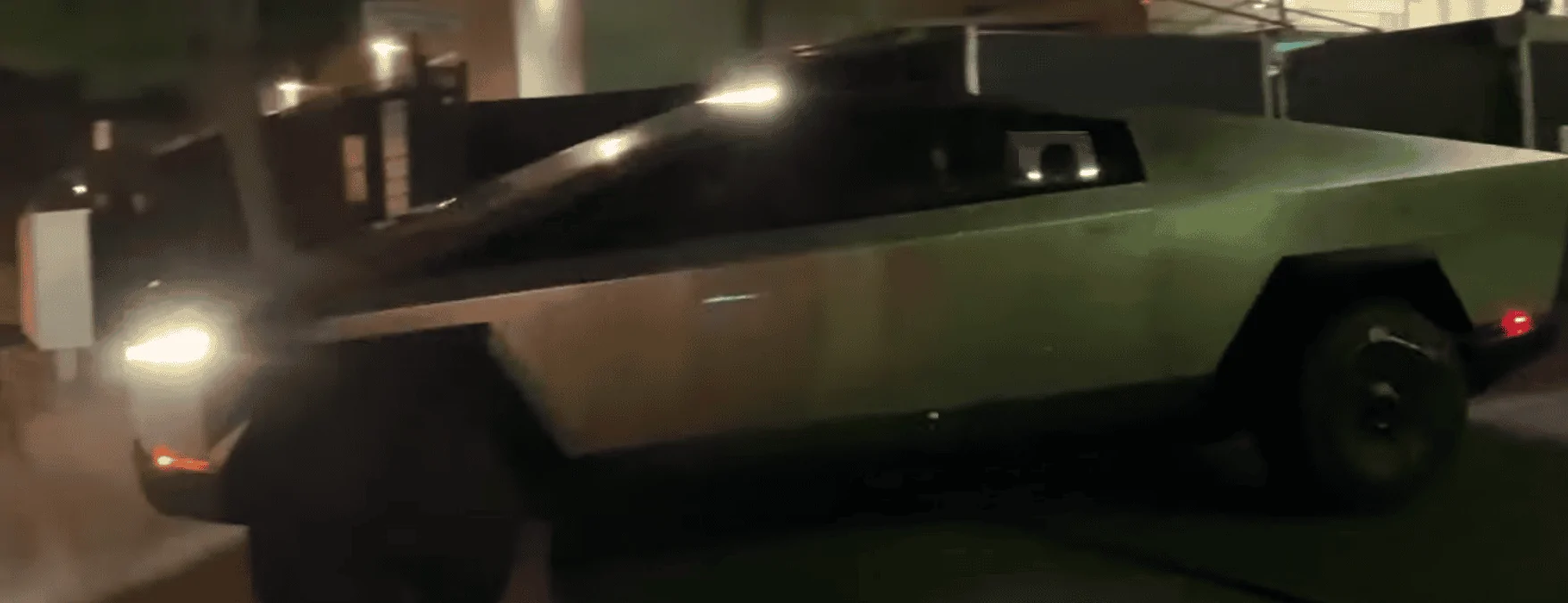 Tesla Cybertruck New Cybertruck video clip (from Cyber Rodeo 2022). Shows tail lights & reverse lights 1668302238476