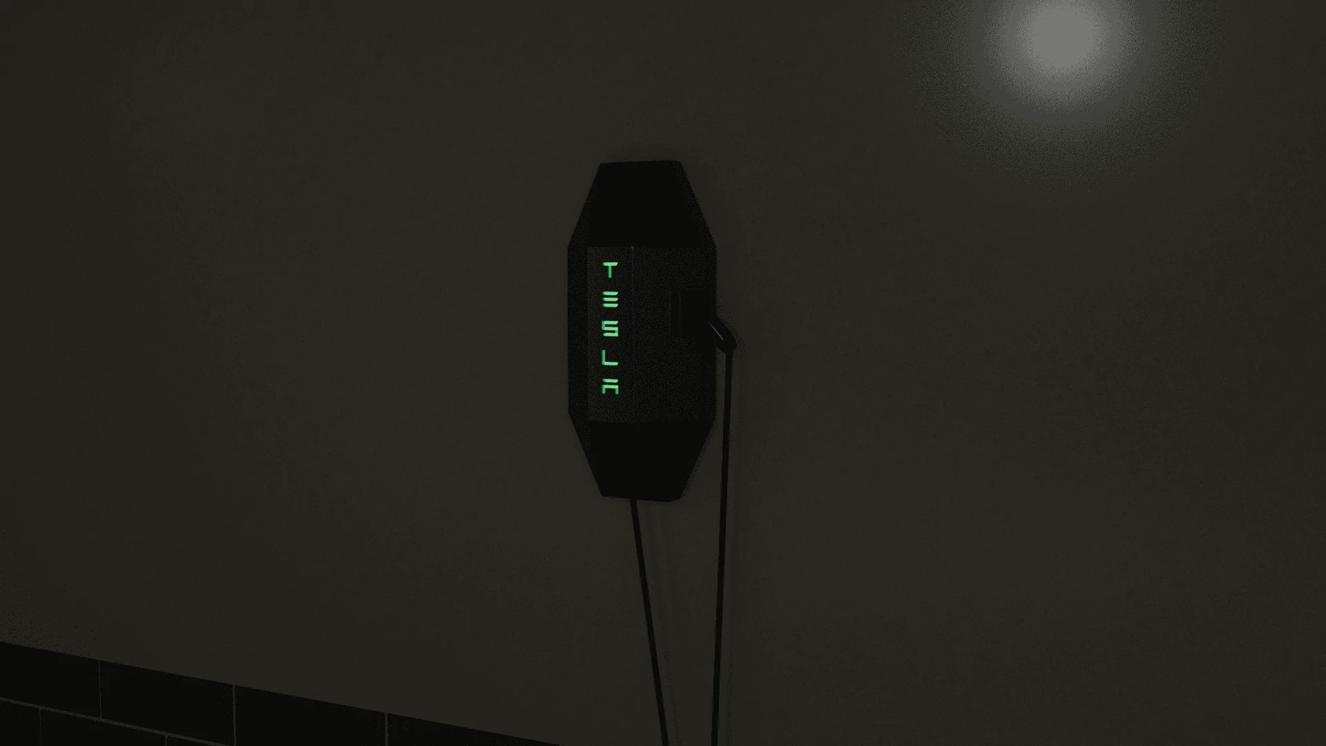 Tesla Cybertruck Tesla Wall Connector (Gen 4) for Cybertruck night