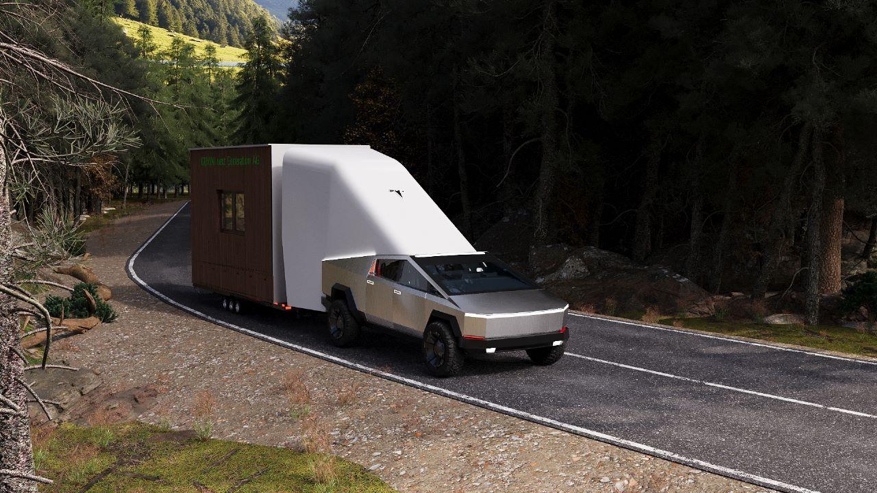 Tesla Cybertruck Concept: Inflatable aerodynamic optimization for towing very high and wide trailers with Cybertruck WhatsApp Image 2022-11-16 at 15.38.58