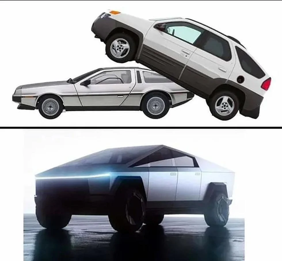 Tesla Cybertruck Cybertruck Dynamic Island Wallpaper (iPhone 14Pro) Cybertruck Delorean Aztec