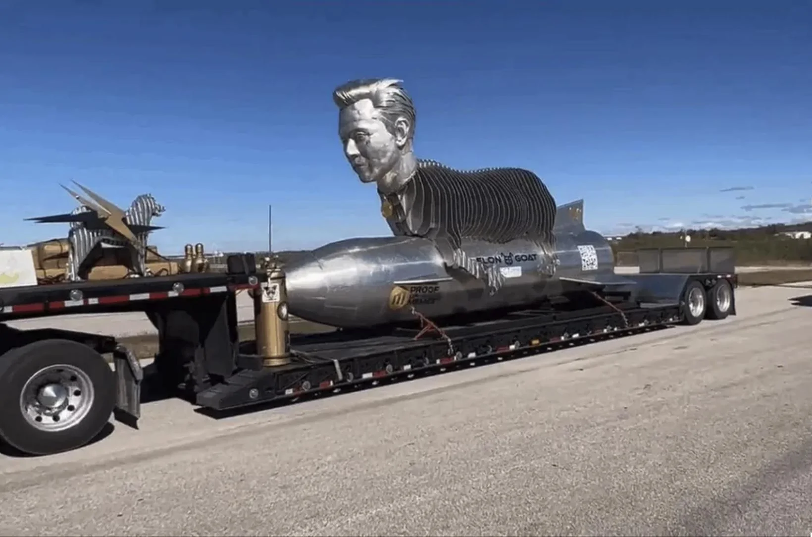 Tesla Cybertruck Metal Sculpture of Elon Metal Sculpture of Elon